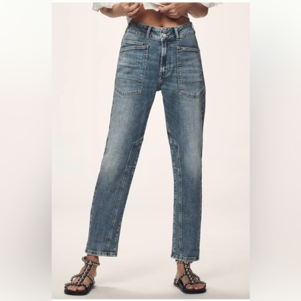 Pilcro Anthropologie The Wanderer Mid-Rise Denim Jeans Size 27T